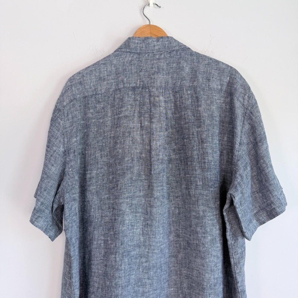 Thom Aaron Linen Short Sleeve Shirt Size XXL Preppy Coastal Vacation Travel - Picture 6 of 8